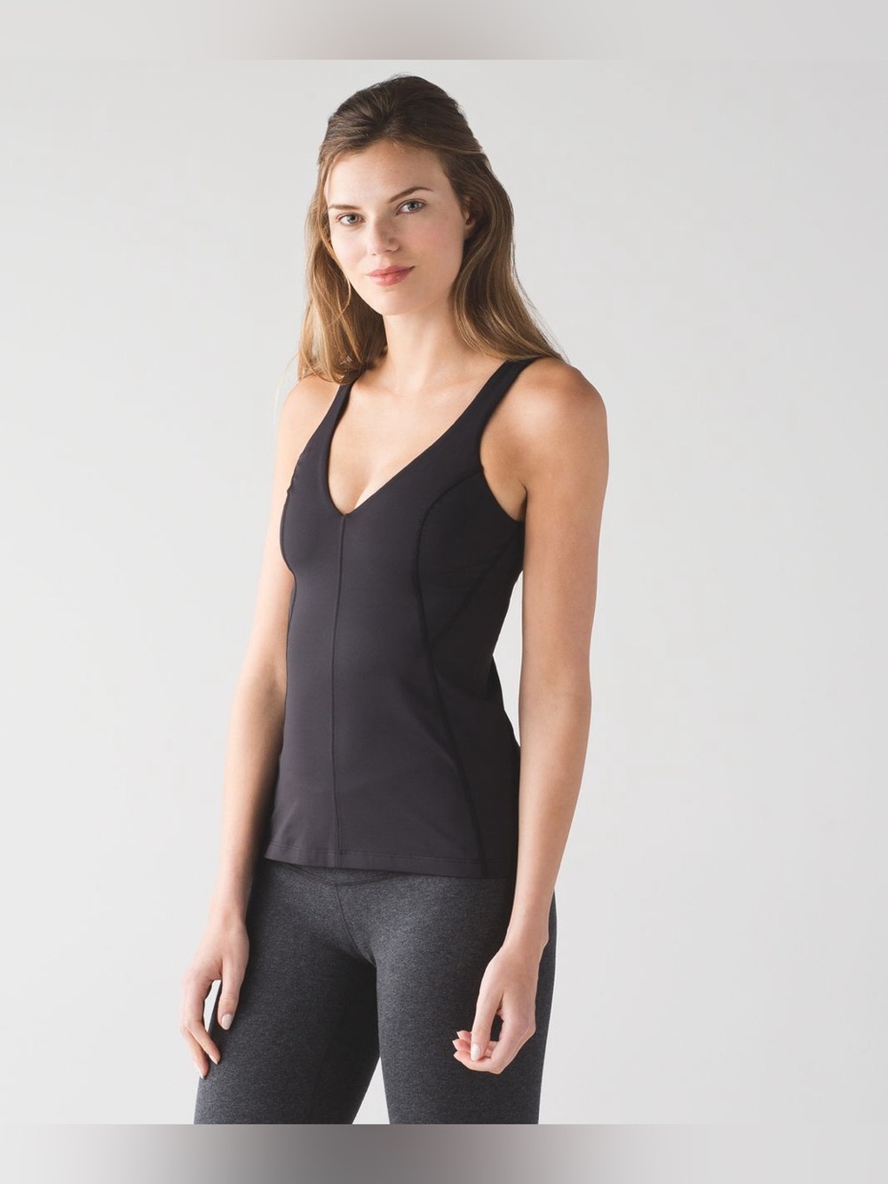 Lululemon Black Contour Tank Top Size 2 - Picture 2 of 9
